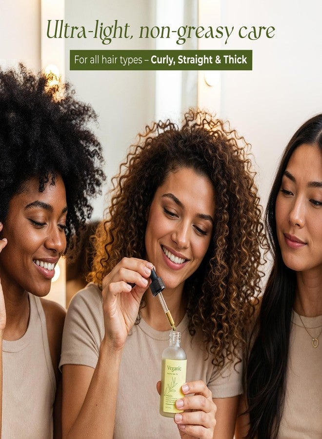 Veganic Natural Hair Growth Oil for Women infused with 10 Premium Botanic Oils plus Organic Rosemary Oil for Hair Growth | Salon-Grade Volumizing & Nourishment | Non-GMO Verified | 30-Day Supply - Image 4